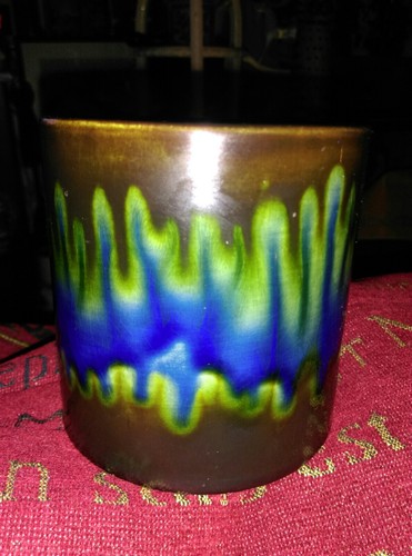 Pot vase émaillé art - -,